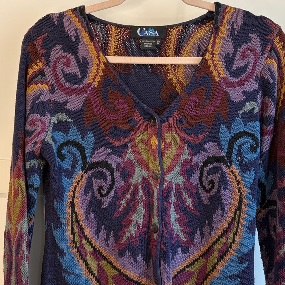 CASA Multi Color Patterned Cardigan - Picture 4 of 8